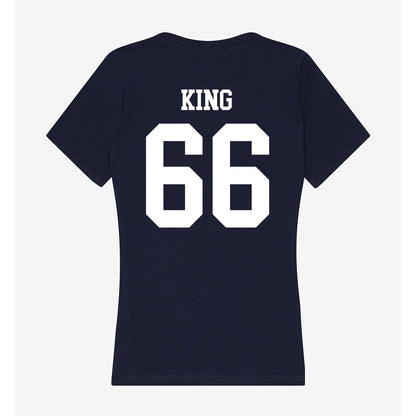 Jackson State - NCAA Football : Jackson King - Women's V-Neck T-Shirt-1