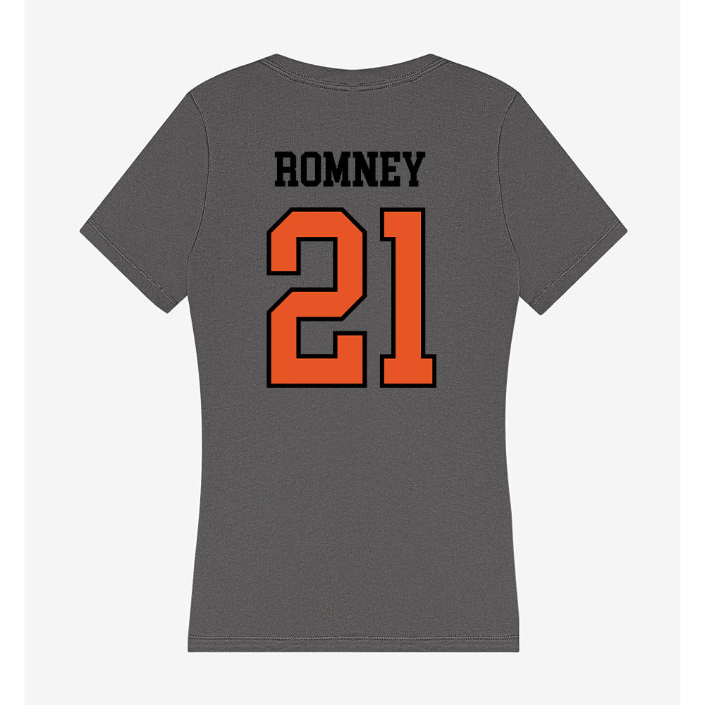 Pacific - NCAA Baseball : Park Romney - Women's V-Neck T-Shirt-1