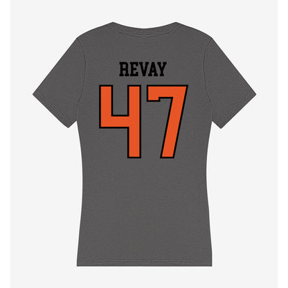 Pacific - NCAA Baseball : Carson Revay - Women's V-Neck T-Shirt-1