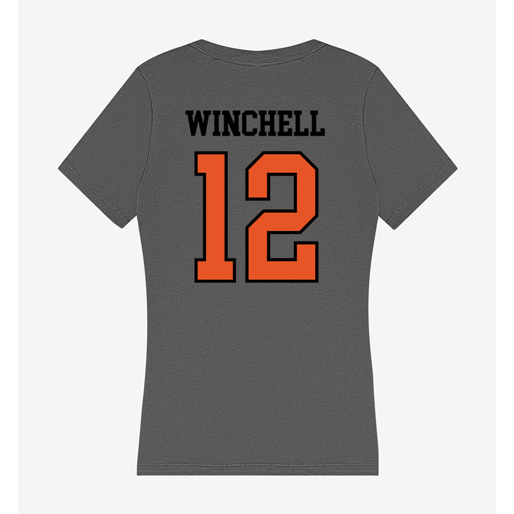 Pacific - NCAA Baseball : Riley Winchell - Women's V-Neck T-Shirt-1
