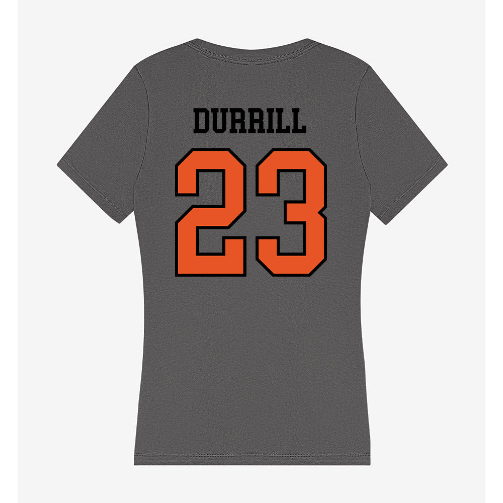 Pacific - NCAA Women's Basketball : Kenlee Durrill - Women's V-Neck T-Shirt-1