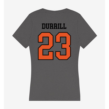 Pacific - NCAA Women's Basketball : Kenlee Durrill - Women's V-Neck T-Shirt-1