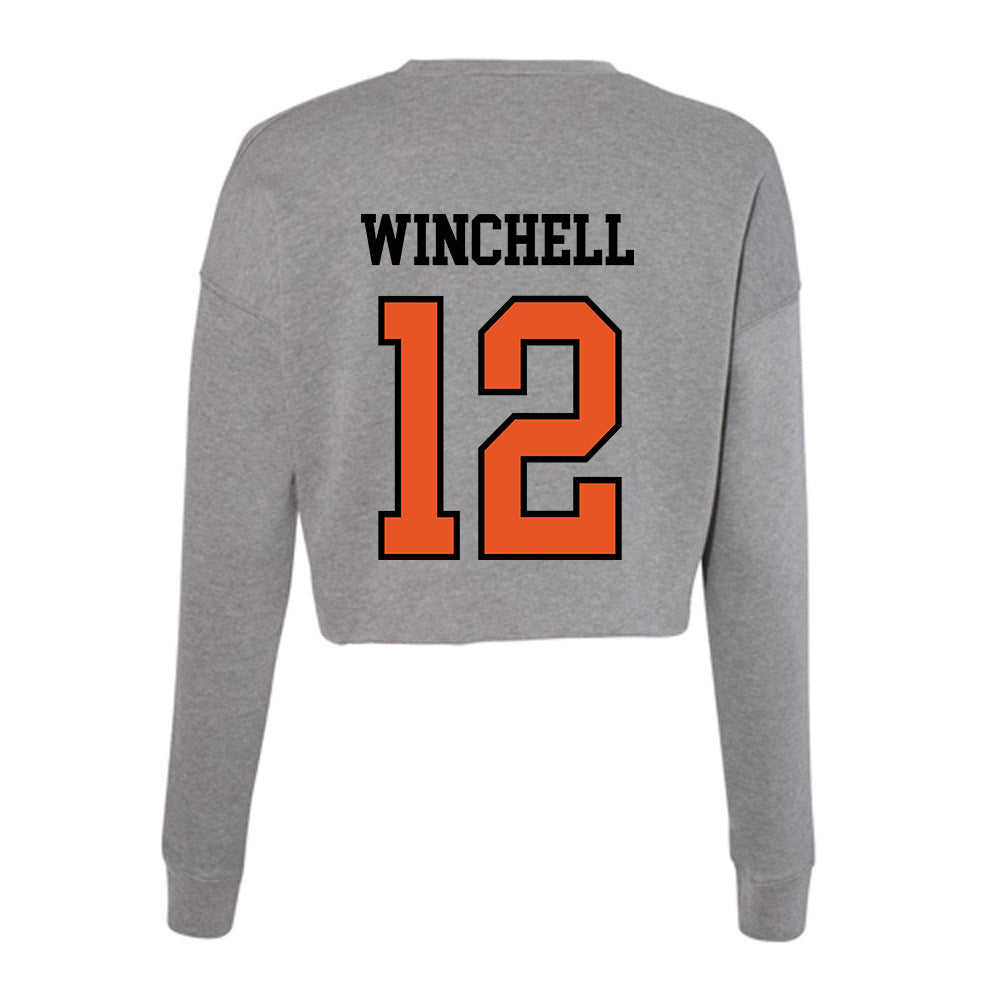 Pacific - NCAA Baseball : Riley Winchell - Women's Cropped Crew Fleece-1