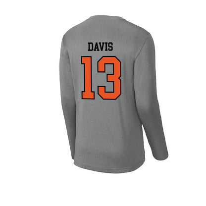 Pacific - NCAA Baseball : Diego Davis - Activewear Long Sleeve T-Shirt-1