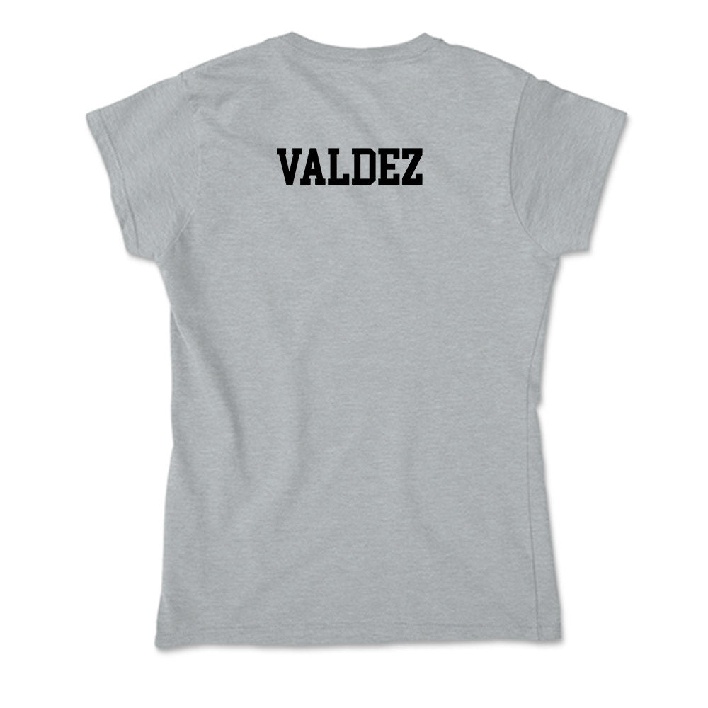 Pacific - NCAA Men's Swimming & Diving : Oliver Valdez - Soft Style Women’s T-Shirt-1