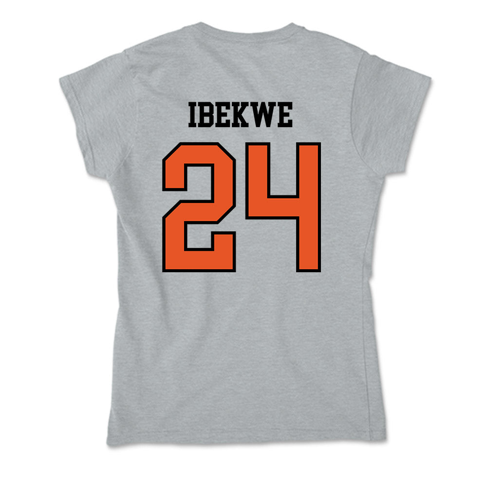 Pacific - NCAA Men's Basketball : KC Ibekwe - Soft Style Women’s T-Shirt-1