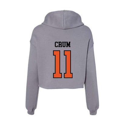 Pacific - NCAA Women's Water Polo : Anna Crum - Women's Crop Fleece Hoodie-1