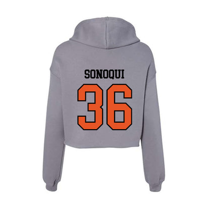 Pacific - NCAA Baseball : Cade Sonoqui - Women's Crop Fleece Hoodie-1
