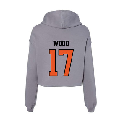 Pacific - NCAA Baseball : Jarryd Wood - Women's Crop Fleece Hoodie-1