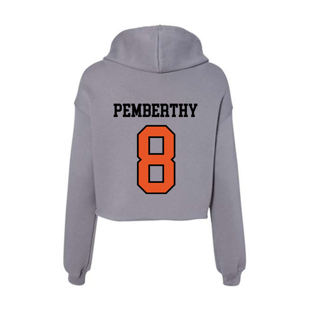 Pacific - NCAA Men's Water Polo : Manuel Pemberthy - Women's Crop Fleece Hoodie-1