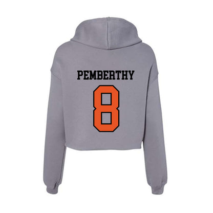 Pacific - NCAA Men's Water Polo : Manuel Pemberthy - Women's Crop Fleece Hoodie-1