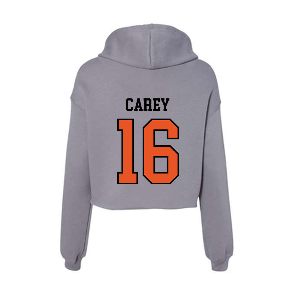 Pacific - NCAA Men's Soccer : Montgomery Carey - Women's Crop Fleece Hoodie-1