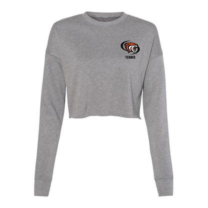 Pacific - NCAA Men's Tennis : Vraj Patel - Women's Cropped Crew Fleece-0