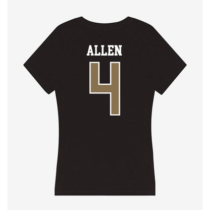 Bryant - NCAA Men's Basketball : Quincy Allen - Women's V-Neck T-Shirt-1