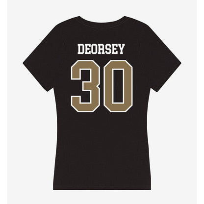 Bryant - NCAA Men's Basketball : Michael DeOrsey - Women's V-Neck T-Shirt-1