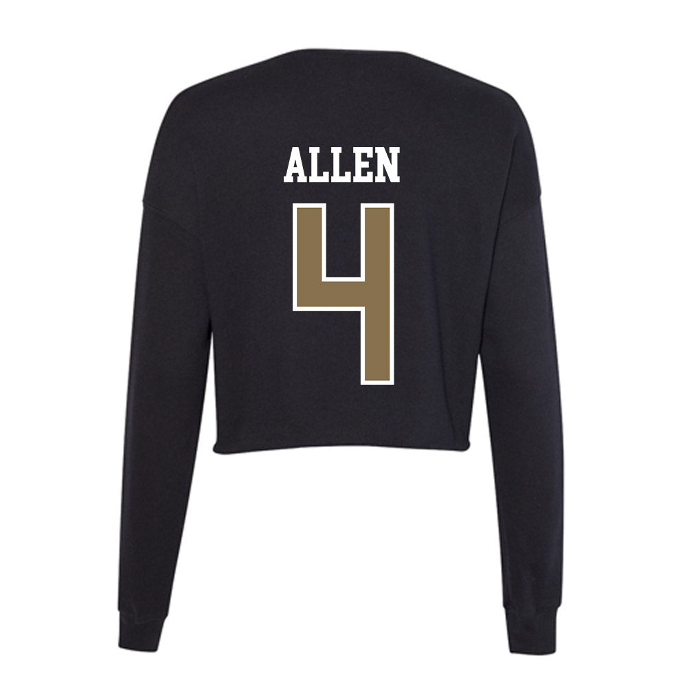 Bryant - NCAA Men's Basketball : Quincy Allen - Women's Cropped Crew Fleece-1