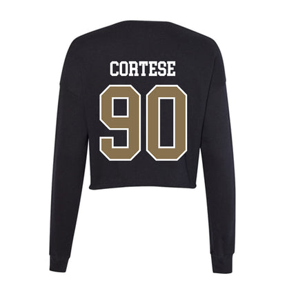 Bryant - NCAA Football : Joe Cortese - Women's Cropped Crew Fleece-1