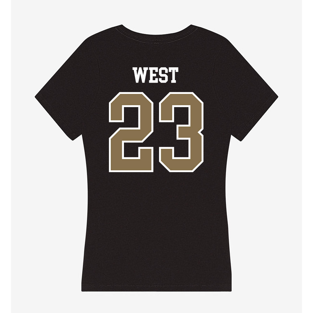 Bryant - NCAA Softball : Alissa West - Women's V-Neck T-Shirt-1