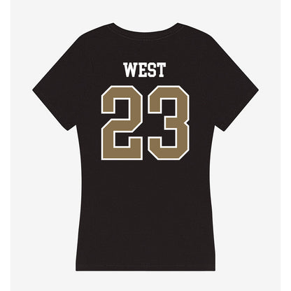 Bryant - NCAA Softball : Alissa West - Women's V-Neck T-Shirt-1