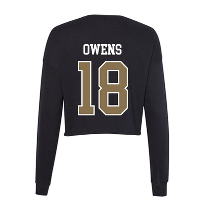 Bryant - NCAA Football : Nate Owens - Women's Cropped Crew Fleece-1