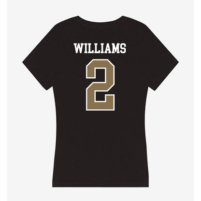 Bryant - NCAA Men's Basketball : Khalil Williams - Women's V-Neck T-Shirt-1