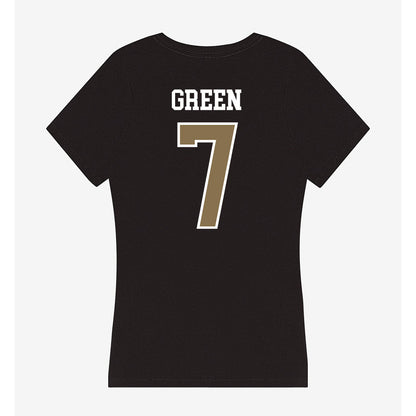 Bryant - NCAA Men's Basketball : Joseph Green - Women's V-Neck T-Shirt-1