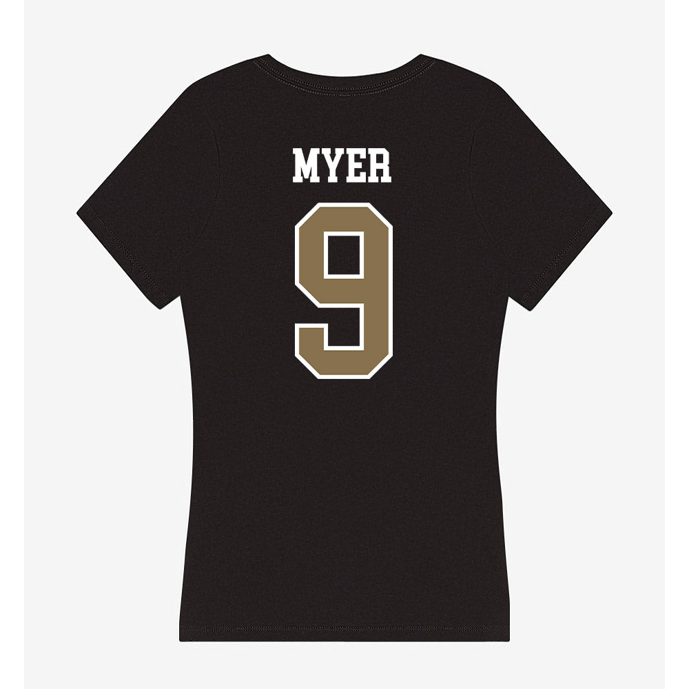 Bryant - NCAA Football : Brennan Myer - Women's V-Neck T-Shirt-1