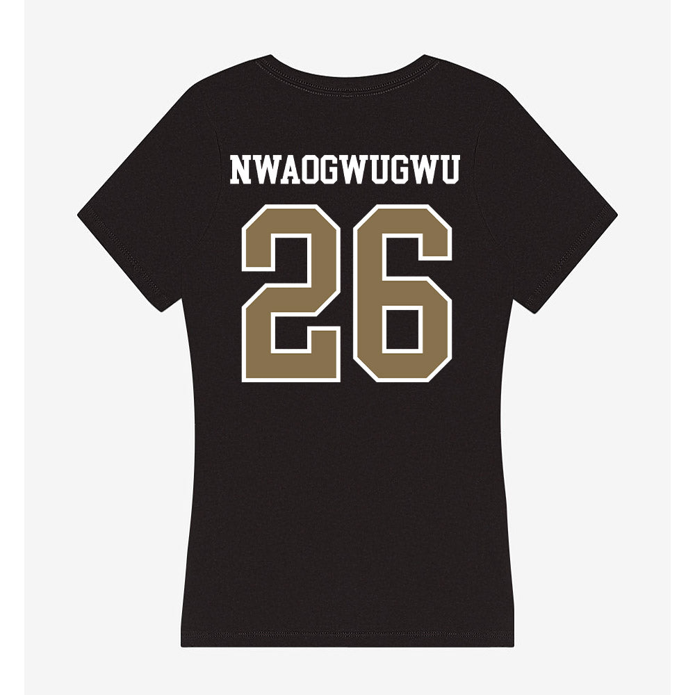 Bryant - NCAA Football : Michael Nwaogwugwu - Women's V-Neck T-Shirt-1