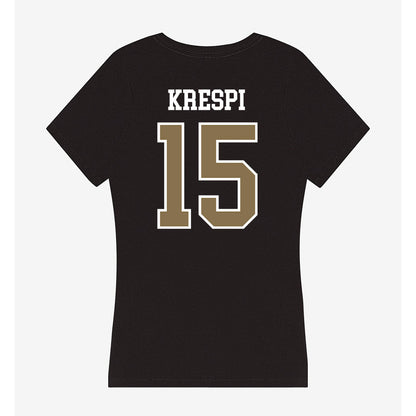 Bryant - NCAA Men's Soccer : Ilay Krespi - Women's V-Neck T-Shirt-1
