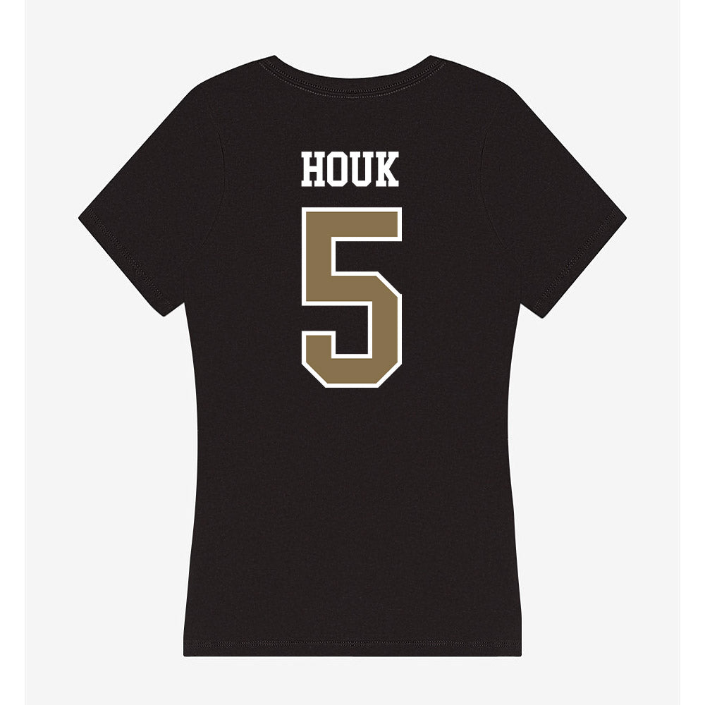 Bryant - NCAA Softball : Meaghan Houk - Women's V-Neck T-Shirt-1