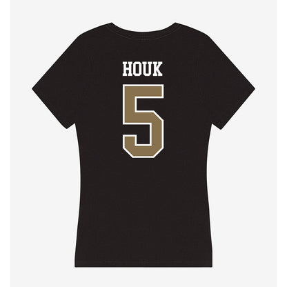 Bryant - NCAA Softball : Meaghan Houk - Women's V-Neck T-Shirt-1