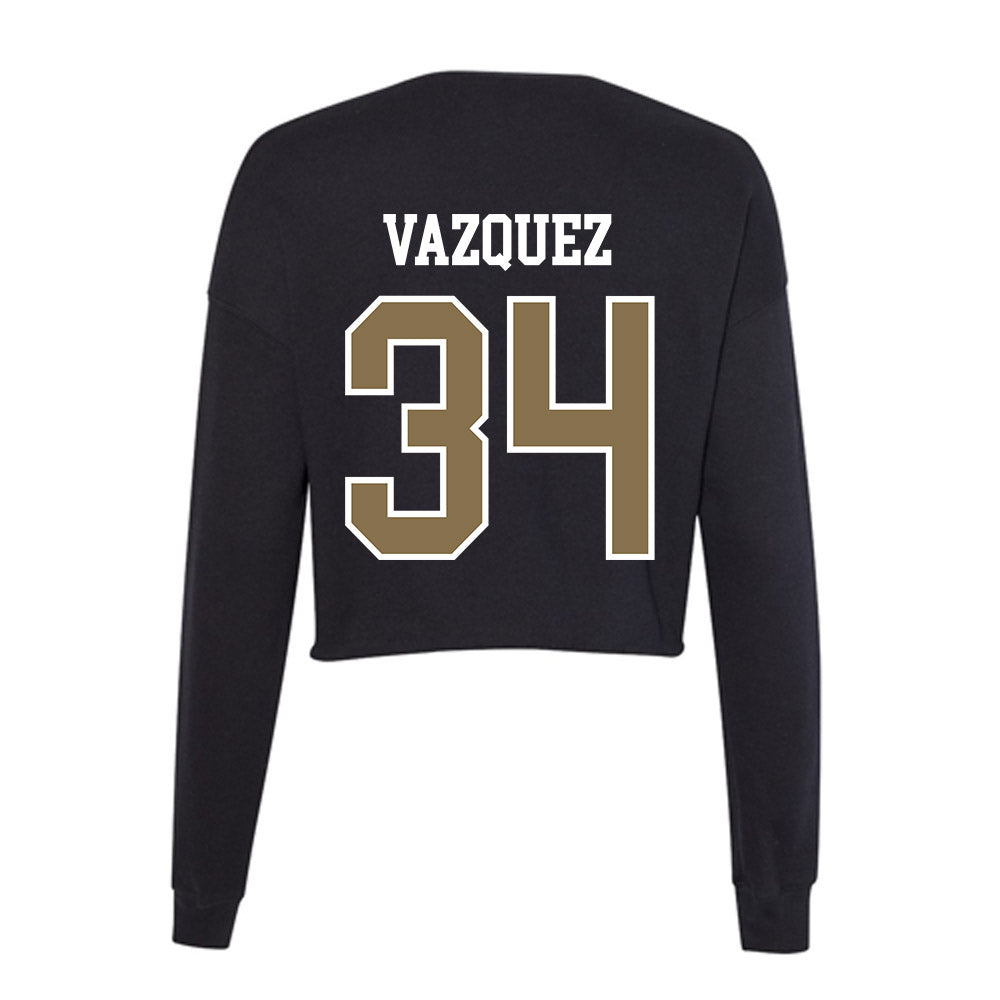 Bryant - NCAA Baseball : Alejandro Vazquez - Women's Cropped Crew Fleece-1