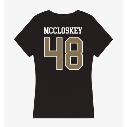 Bryant - NCAA Men's Lacrosse : Jack MCCLOSKEY - Women's V-Neck T-Shirt-1