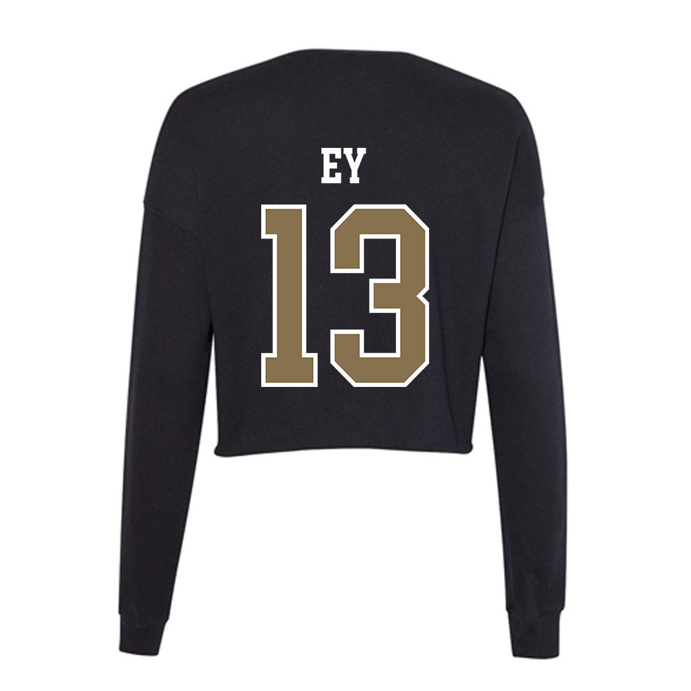 Bryant - NCAA Baseball : Brooks Ey - Women's Cropped Crew Fleece-1