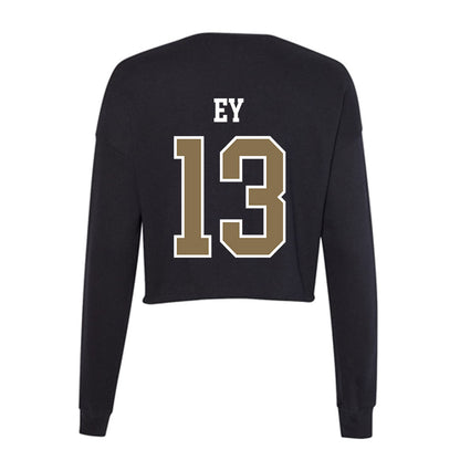 Bryant - NCAA Baseball : Brooks Ey - Women's Cropped Crew Fleece-1