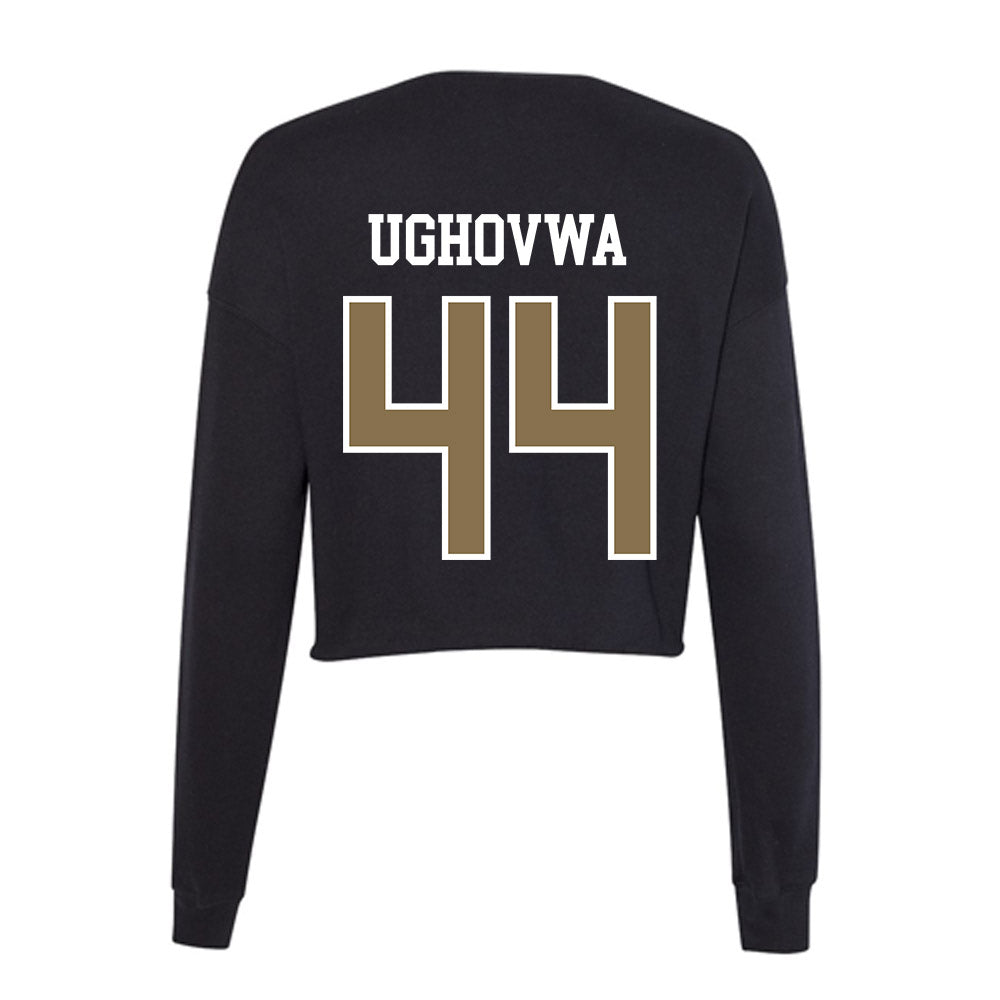 Bryant - NCAA Football : Nathan Ughovwa - Women's Cropped Crew Fleece-1