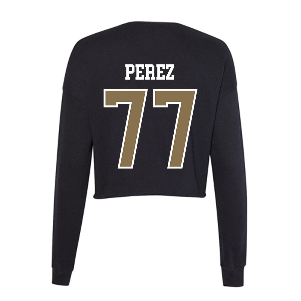 Bryant - NCAA Football : Anthony Perez - Women's Cropped Crew Fleece-1