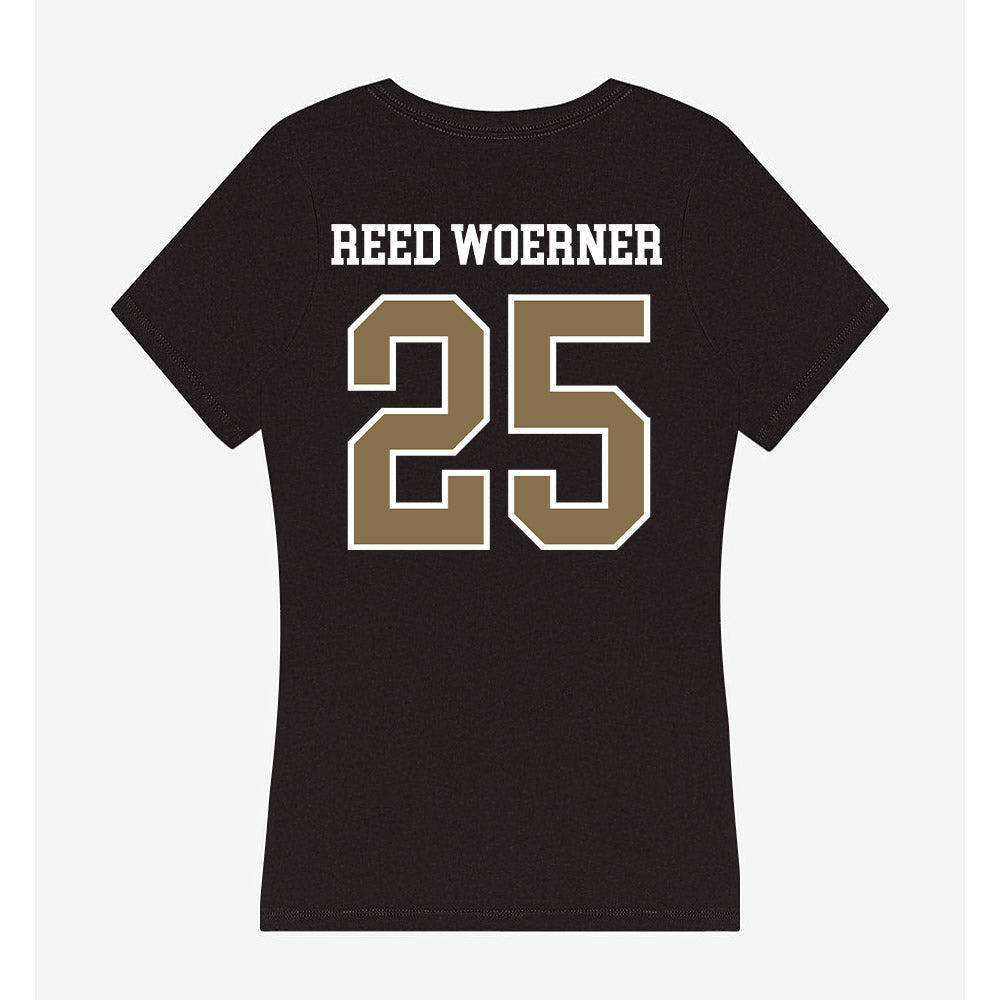 Bryant - NCAA Men's Basketball : Reed Woerner Reed Woerner - Women's V-Neck T-Shirt-1