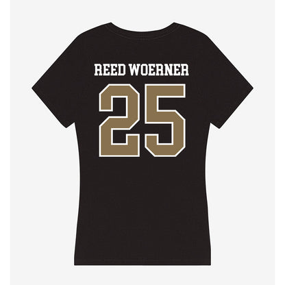 Bryant - NCAA Men's Basketball : Reed Woerner Reed Woerner - Women's V-Neck T-Shirt-1