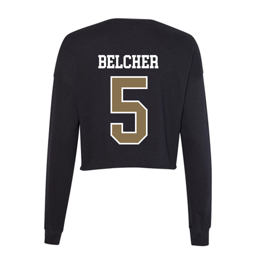 Bryant - NCAA Baseball : Michael Belcher - Women's Cropped Crew Fleece-1
