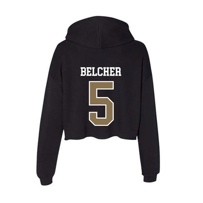Bryant - NCAA Baseball : Michael Belcher - Women's Crop Fleece Hoodie-1
