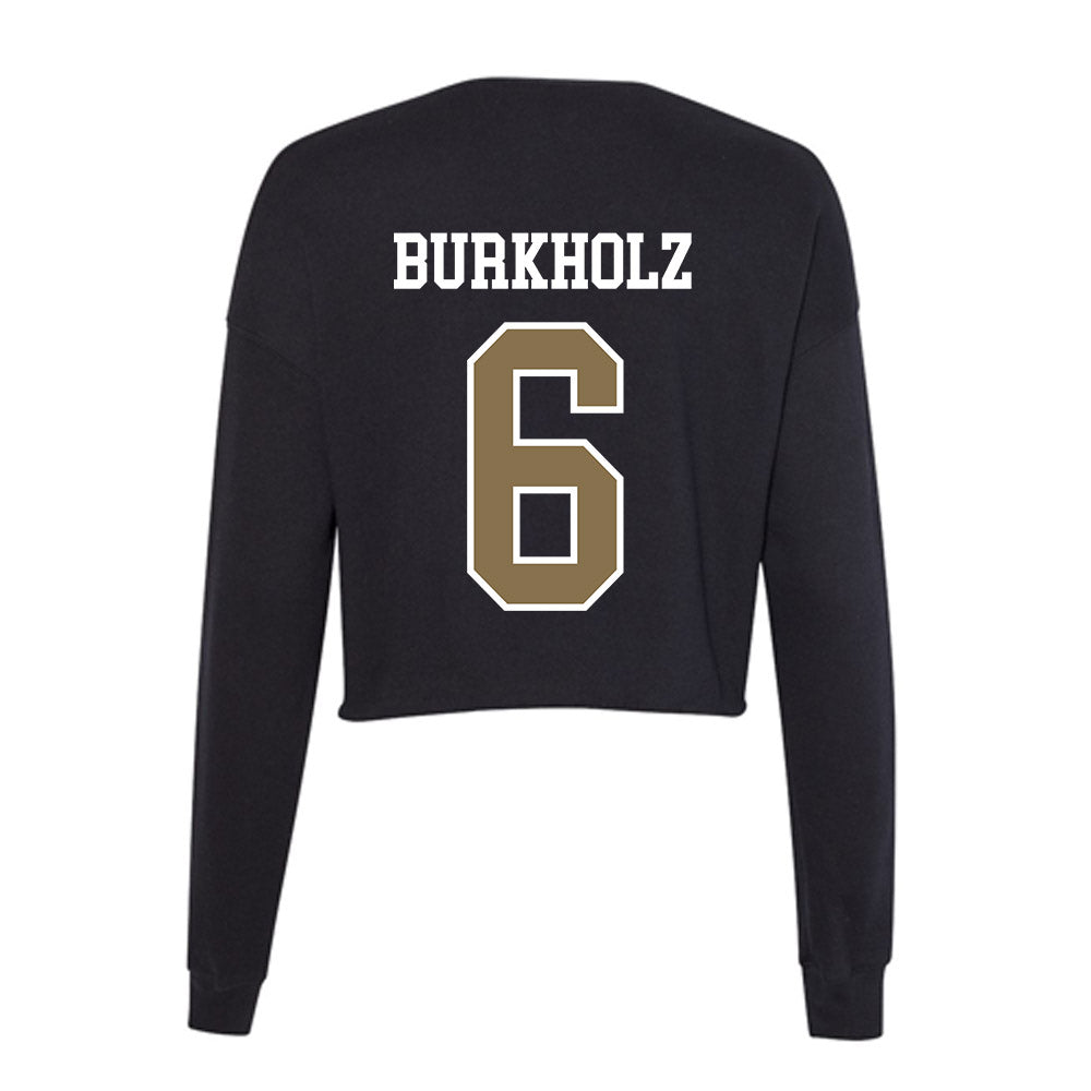 Bryant - NCAA Baseball : Max Burkholz - Women's Cropped Crew Fleece-1
