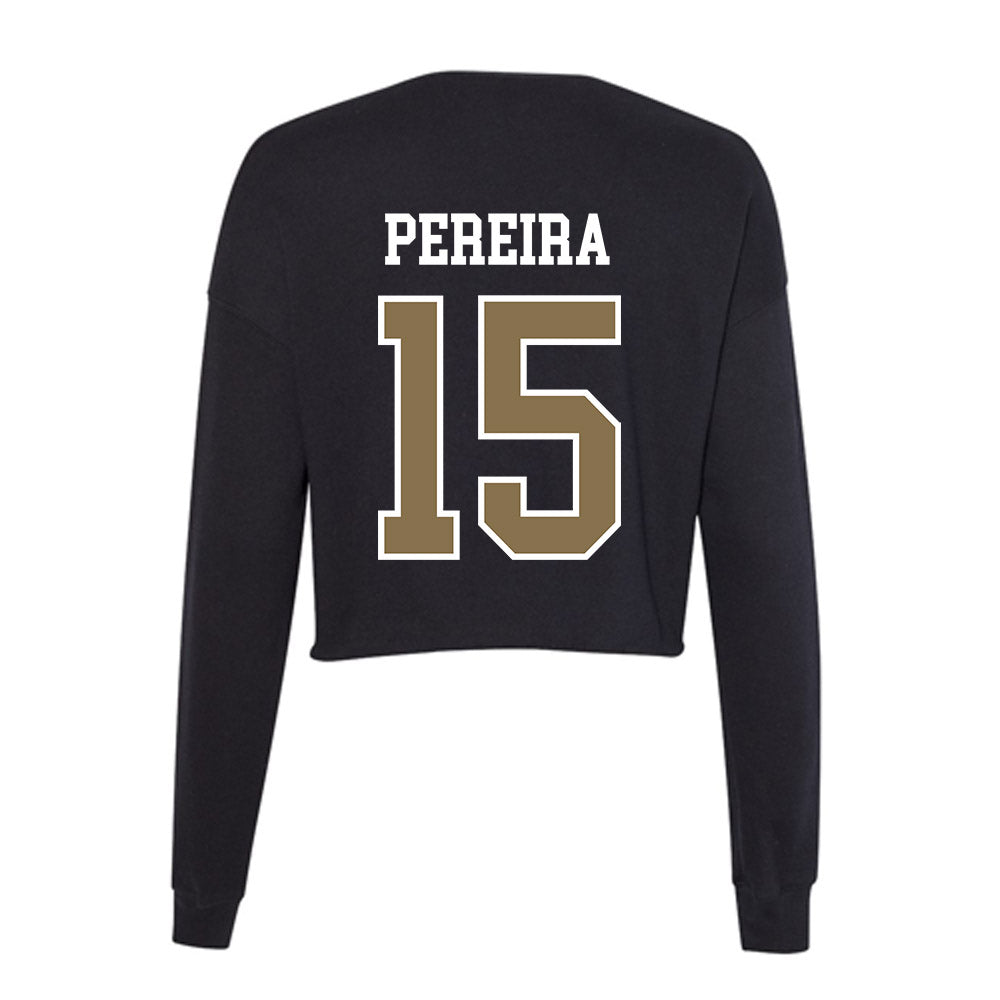 Bryant - NCAA Men's Soccer : Daniel Pereira - Women's Cropped Crew Fleece-1