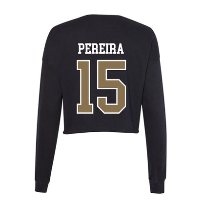 Bryant - NCAA Men's Soccer : Daniel Pereira - Women's Cropped Crew Fleece-1