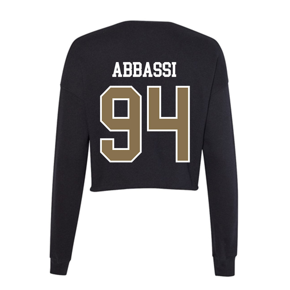 Bryant - NCAA Football : Amin Abbassi - Women's Cropped Crew Fleece-1