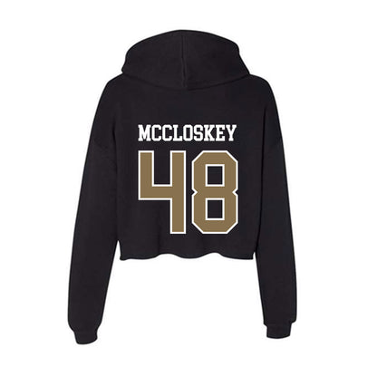Bryant - NCAA Men's Lacrosse : Jack MCCLOSKEY - Women's Crop Fleece Hoodie-1