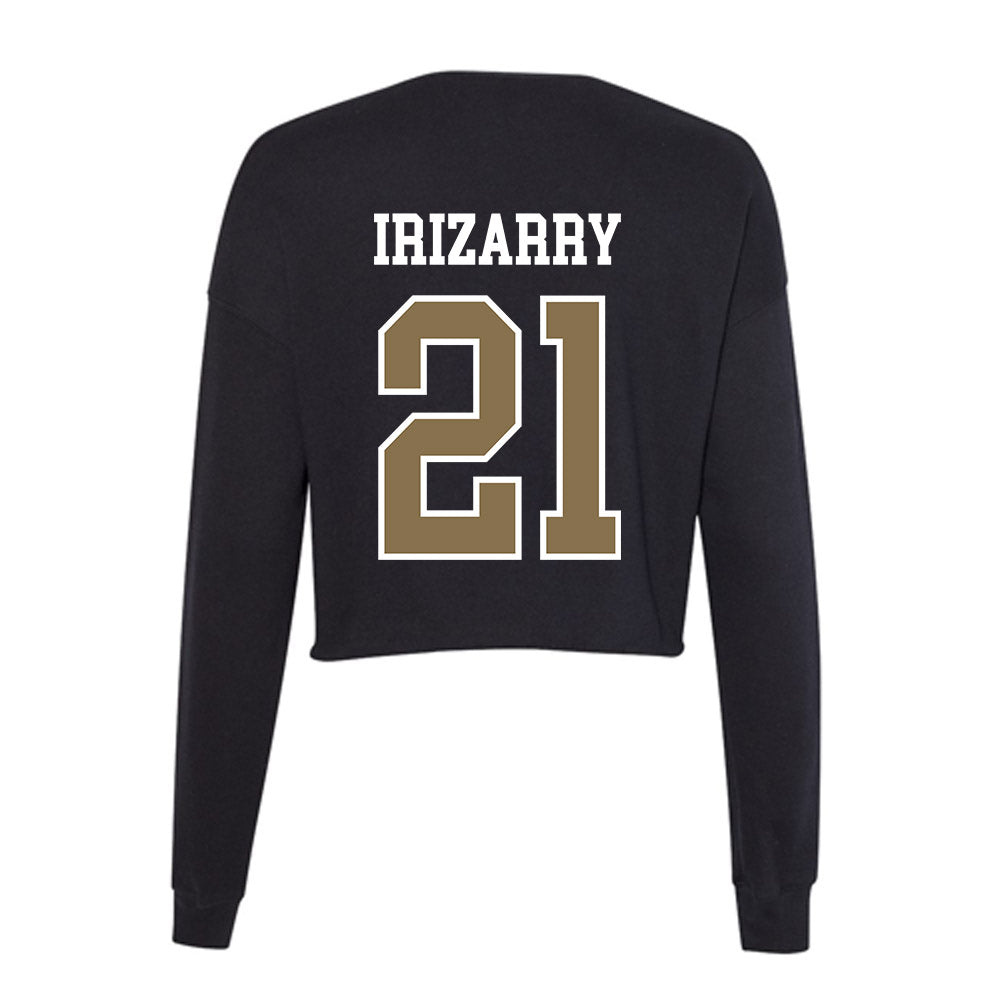 Bryant - NCAA Baseball : Carlos Irizarry - Women's Cropped Crew Fleece-1