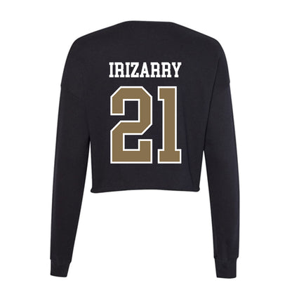 Bryant - NCAA Baseball : Carlos Irizarry - Women's Cropped Crew Fleece-1
