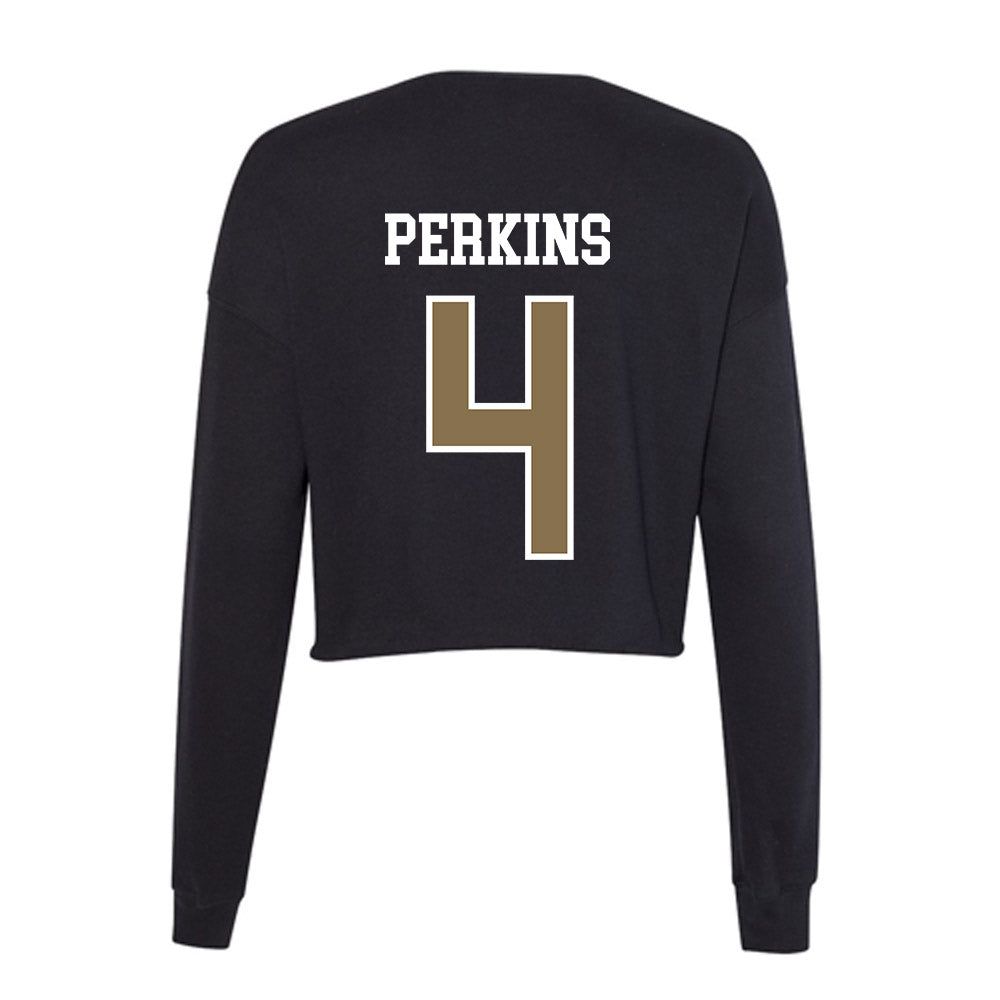 Bryant - NCAA Football : Brandon Perkins - Women's Cropped Crew Fleece-1