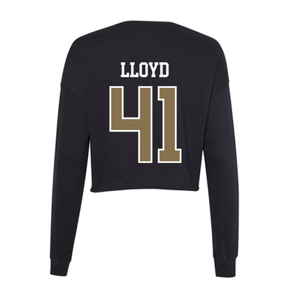 Bryant - NCAA Men's Lacrosse : Kijana Lloyd - Women's Cropped Crew Fleece-1